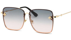 Women's Oversize 'Fair and Nice' Metal Sunglasses