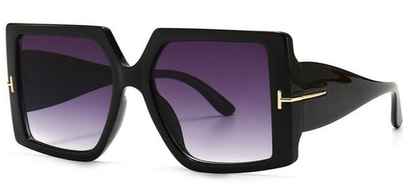 Women's Oversized Square 'Grainne' Plastic Sunglasses