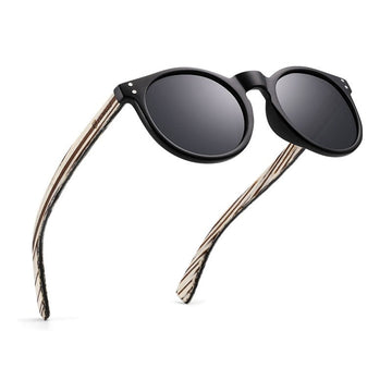 Women's Round 'Sasa Girl' Wooden Sunglasses