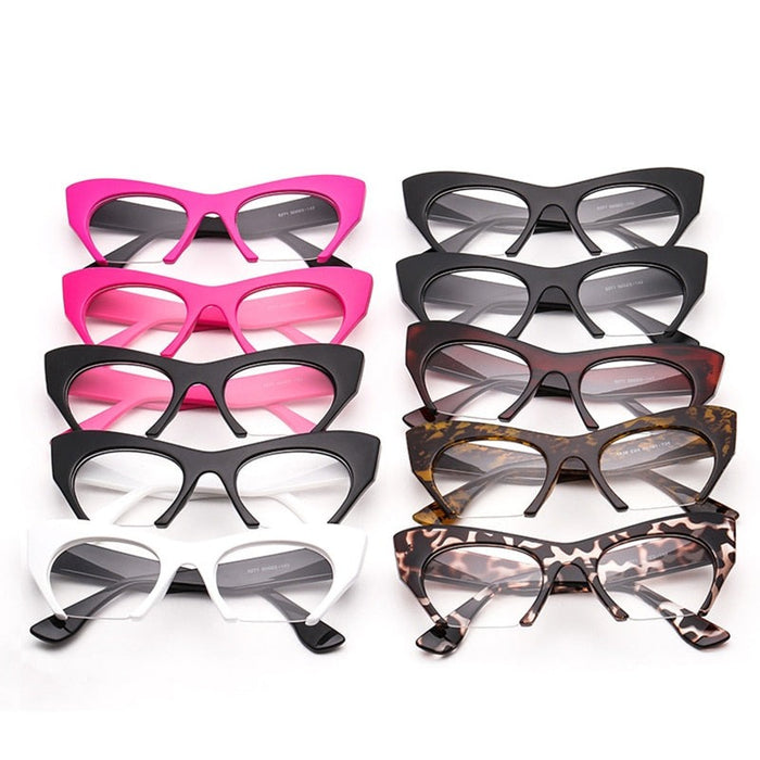 Women's Half Frame Cat Eye 'Appeals' Plastic Sunglasses