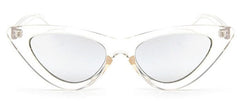 Women's Retro Cat Eye 'White Bear ' Plastic Sunglasses