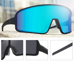 Unisex 'Blue Rain' Polarized Active Sport & Biking Sunglasses