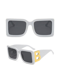 Women's Luxury Square 'The Letter B' Plastic Sunglasses