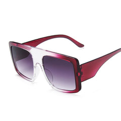 Women's Fashion Square 'Side to Side' Plastic Sunglasses