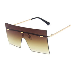 Women's Square 'Abby Scarlet' Metal Sunglasses