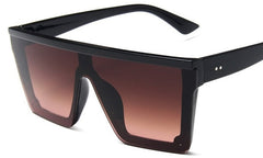 Women's  Oversized Square 'Trappy' Plastic Sunglasses