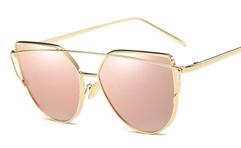 Women's Retro Cat Eye 'Adam' Metal Sunglasses