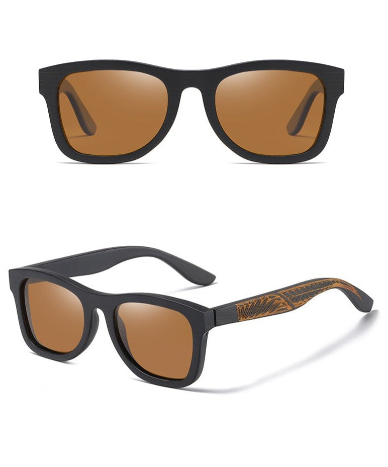 Unisex Handmade 'Black Mamba' Wooden Sunglasses