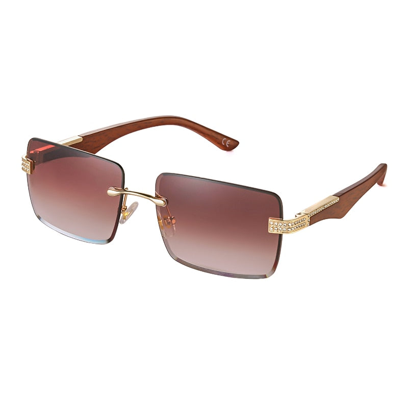 Women's Square Rimless 'Goddess' Sunglasses