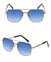 Men's Square Gradient 'Aegis Mirror' Metal  Sunglasses