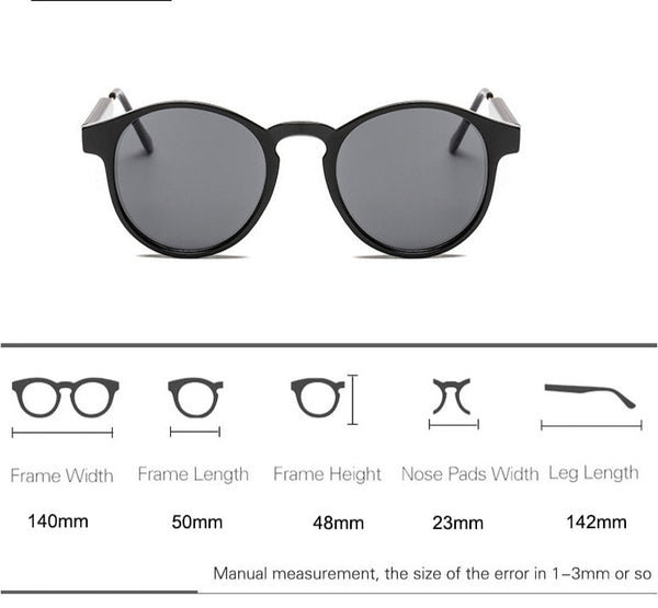 Women's Round 'Shammy' Plastic Sunglasses