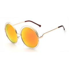 Women's Vintage Oversize Round 'Totoro' Metal Sunglasses