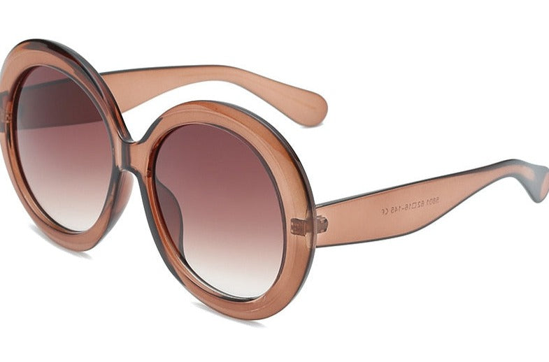 Women's Oversized Round 'Estetica' Plastic Sunglasses
