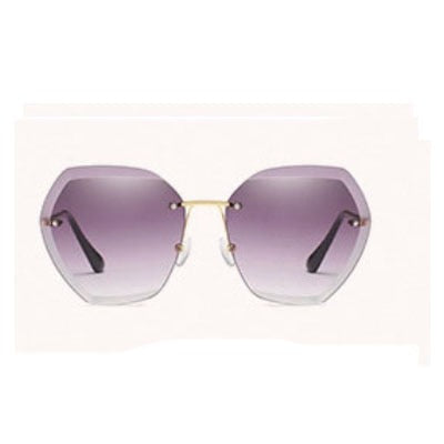 Women's Oversized Square 'The Static' Rimless Sunglasses