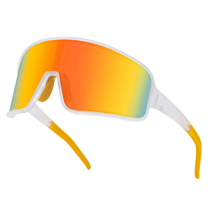 Unisex Polarized Square 'Galaxy Racer' Plastic Sports Sunglasses
