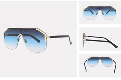 Men's Oversized Hexagonal 'Beyond' Rimless Sunglasses