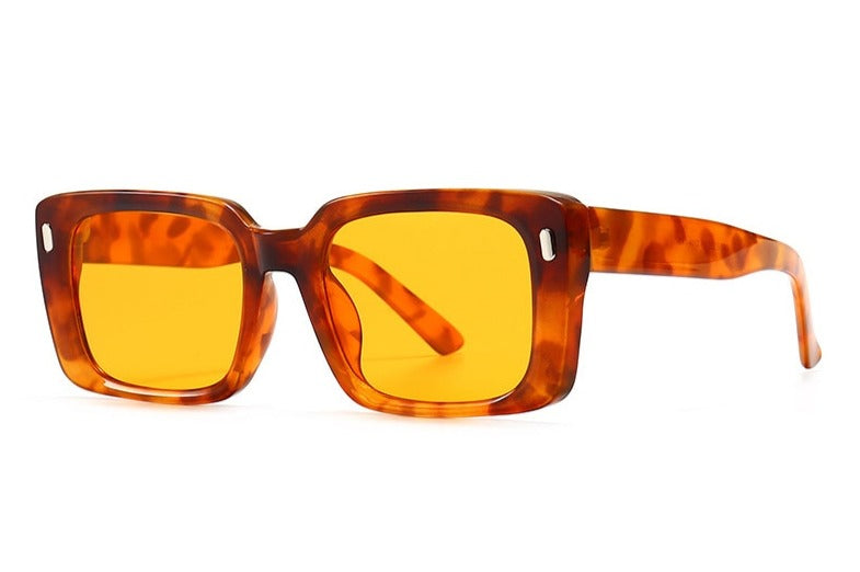 Women's Retro Square 'Silas' Plastic Sunglasses