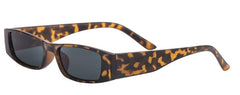 Women's Rectangle' Mini Eye' Plastic Sunglasses Women Men Retro Narrow Frame Leopard