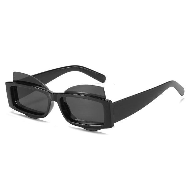 Unisex Unique Rectangular 'Sun Fun' Rimless Sunglasses