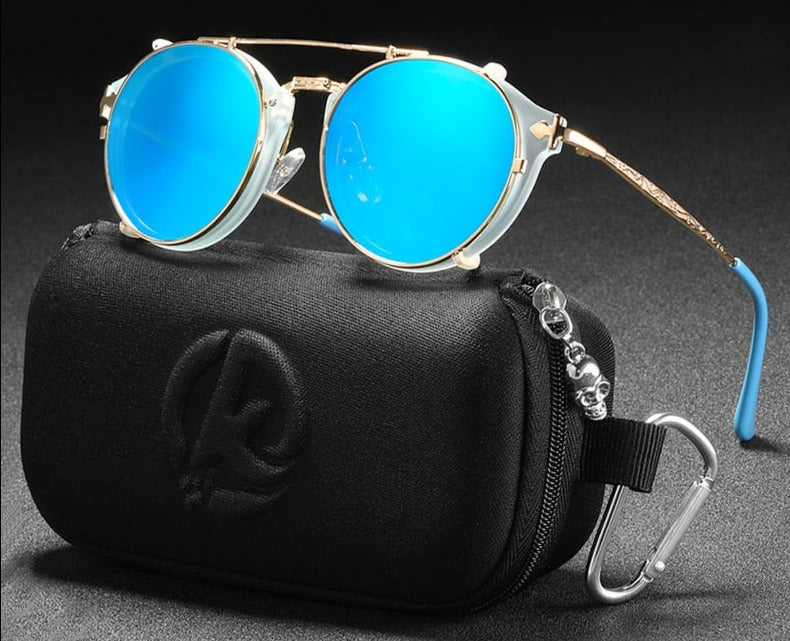 Unisex Retro Round 'Shades On Fleek' Metal Sunglasses