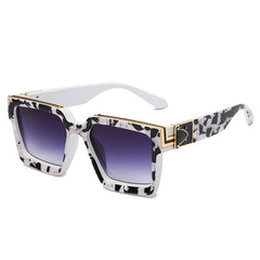 Men's Oversize 'Aries Blued' Plastic Sunglasses