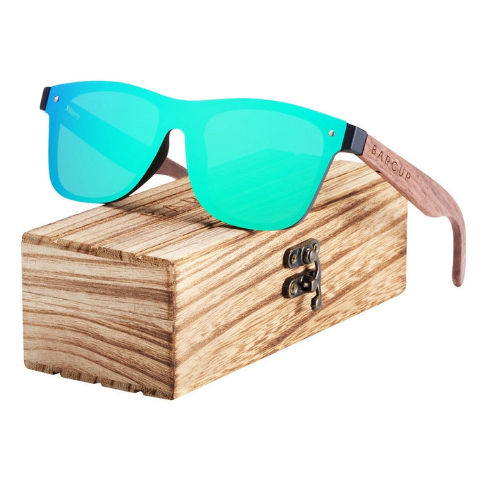 Men's Square 'Kenneth' Wooden Sunglasses