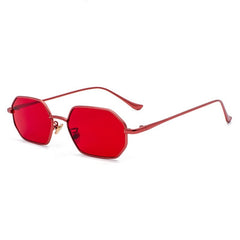 Men's Small Hexagonal 'Action' Metal Sunglasses