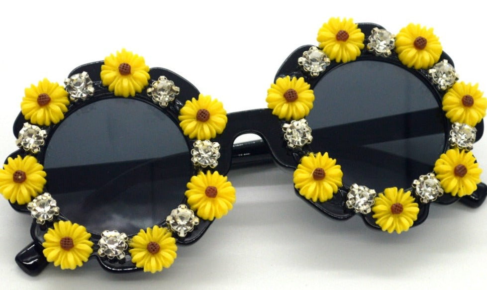 Kid's Girls Round 'Shine Diamond ' Plastic Sunglasses