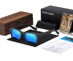 Men's Oval Polarized 'Palais ' Wooden Sunglasses