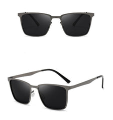 Men's Square Polarized 'Spoke Man ' Metal Sunglasses