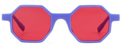 Women's Vintage Hexagon 'Riely Winter' Plastic Sunglasses