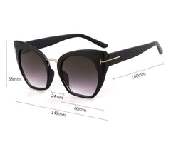 Women's Oversized 'Hidden Beauty' Cat Eye Sunglasses