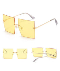 Women's Vintage Square 'Classy Ella' Metal Sunglasses