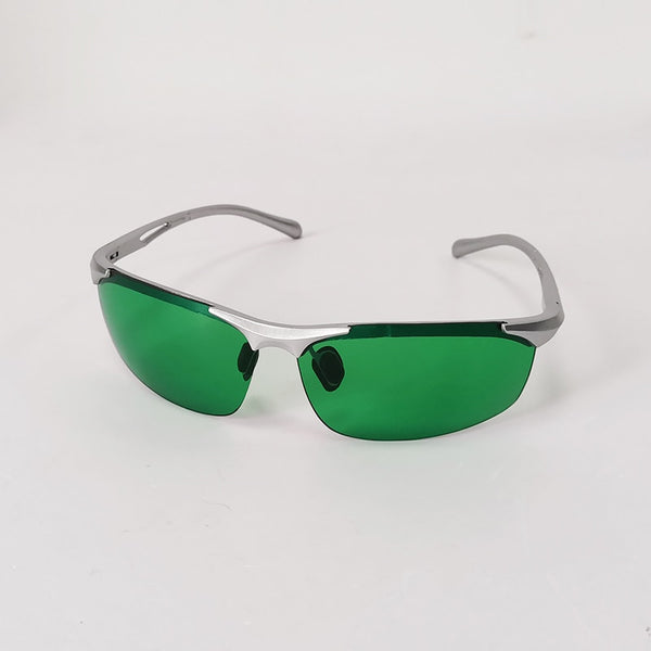 Men's Green Lens 'Saiki K' Plastic Sunglasses