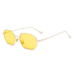 Men's Small Hexagonal 'Action' Metal Sunglasses