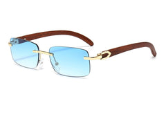 Women's Rimless 'Emsi' Wooden Sunglasses