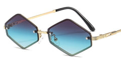 Women's Hexagon 'Maverick' Metal Sunglasses