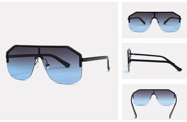 Men's Oversized Hexagonal 'Beyond' Rimless Sunglasses