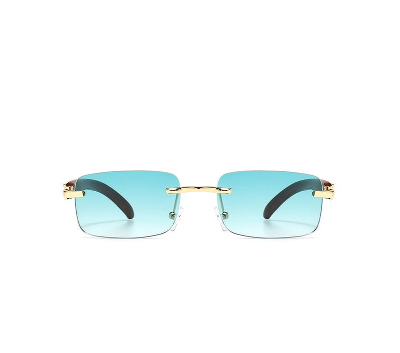 Women's Rimless 'Emsi' Wooden Sunglasses