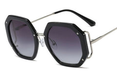 Women's Square 'Fine Shine' Plastic Sunglasses