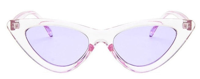 Women's Retro Cat Eye 'White Bear ' Plastic Sunglasses