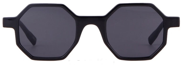 Women's Vintage Hexagon 'Riely Winter' Plastic Sunglasses