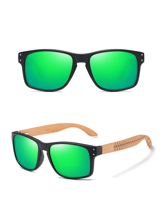 Men's Square 'Zaldy' Wooden Sunglasses