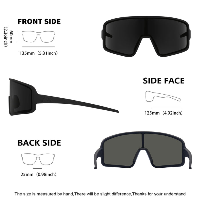 Unisex 'Black Speck' Polarized Active Sport & Biking Sunglasses