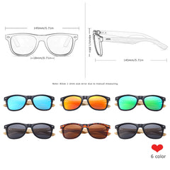 Men's Square 'Kathniel' Wooden Sunglasses