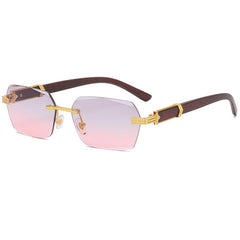 Men's Classic Round 'Peaky' Metal Wood Sunglasses