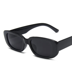 Women's Black Leopard 'Signivision' Rectangle Sunglasses