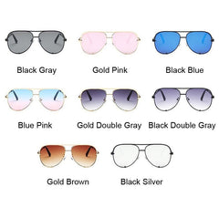 Women's Classic Vintage 'Clear View' Alloy Sunglasses