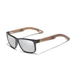 Men's Square 'Pure' Wooden Sunglasses