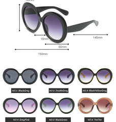 Women's Oversized Round 'Estetica' Plastic Sunglasses